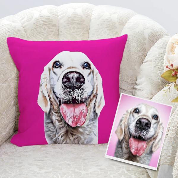 pillow with your dog's face